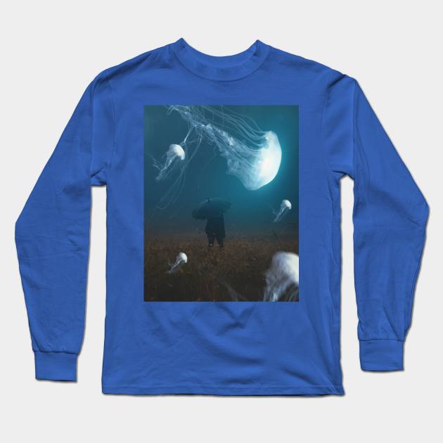 Jellyfish Long Sleeve T-Shirt by xmuratakyol